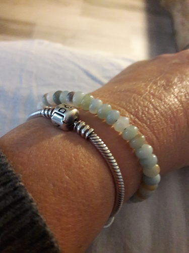 Customer photo review of Bracelet "Positif" en Amazonite