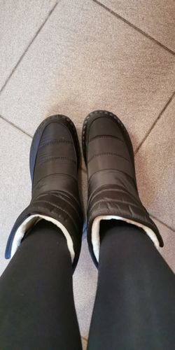 Customer photo review of Women's Waterproof Low Heel Ankle Boots