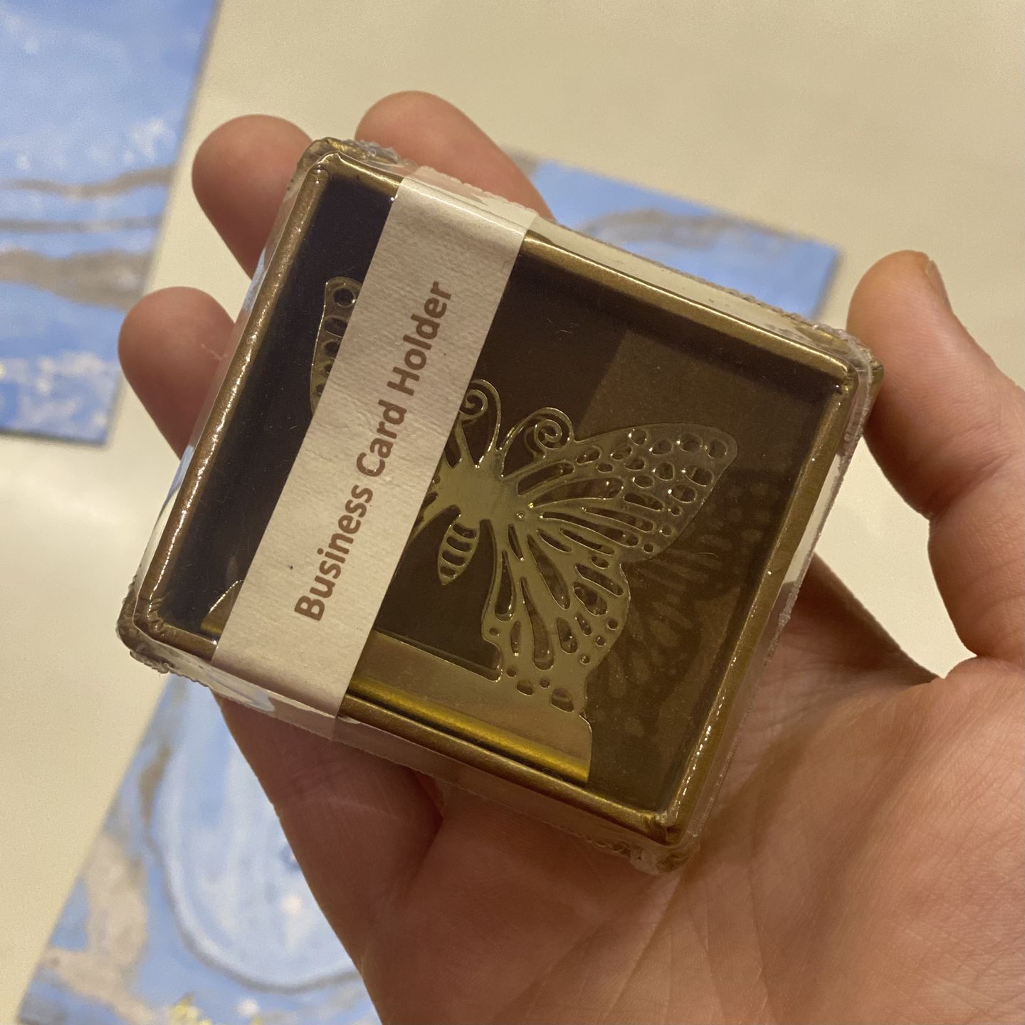 Customer photo review of Business Card Holder - Butterfly