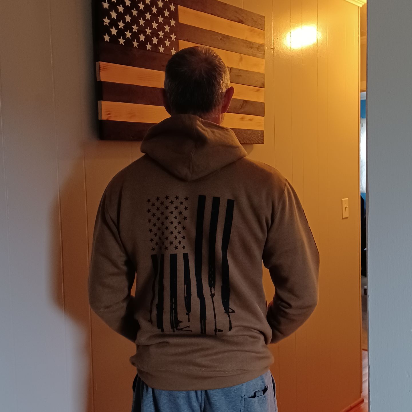 Customer photo review of Firearm Flag Black Print
