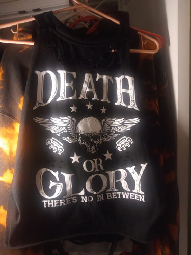 Customer photo review of #DEATH OR GLORY - Crop Tank Top - V22