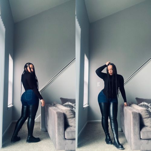 Customer photo review of Always Trending Flatform Boots