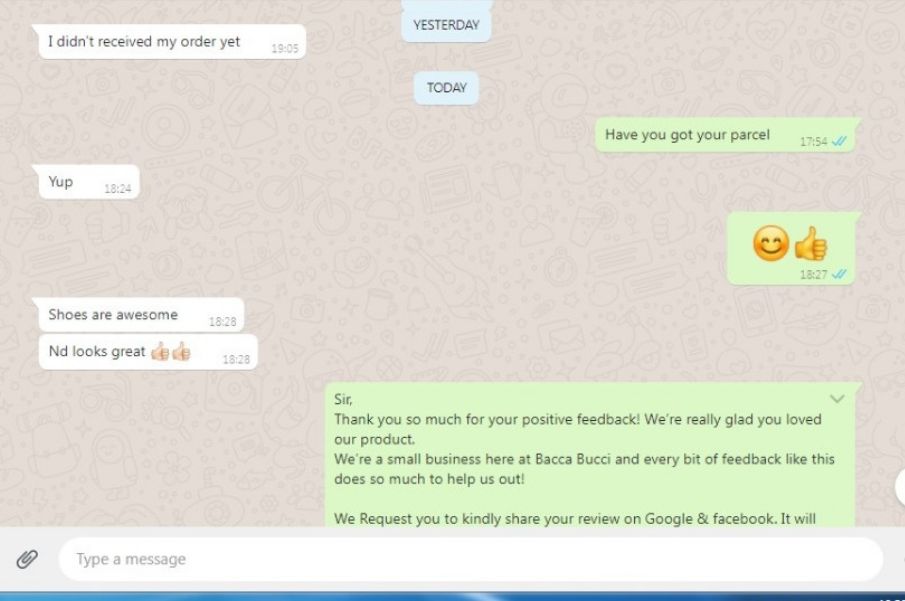 Customer photo review of Bacca Bucci Scott