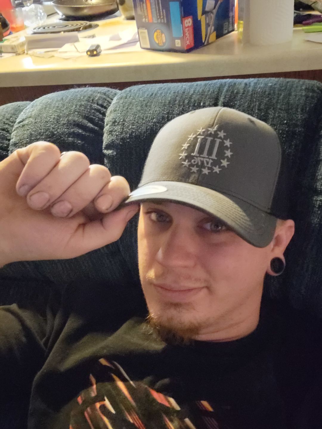 Customer photo review of Firearm Flag Black Print