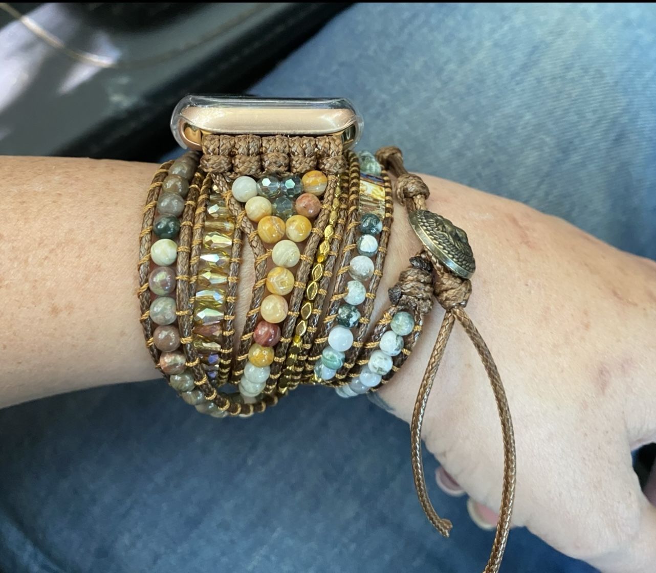 Customer photo review of Moonlight Goddess Apple Watch Strap