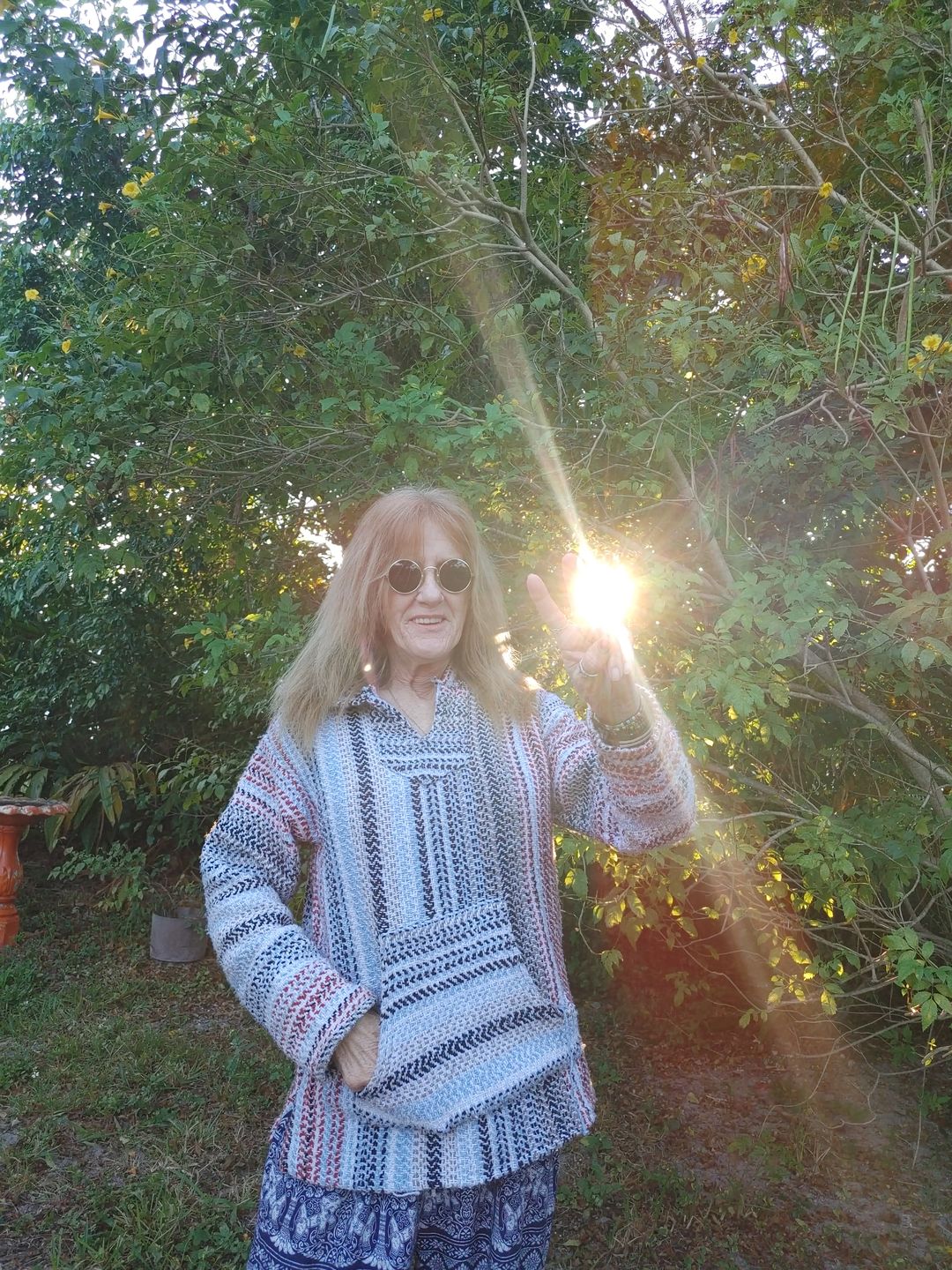 Customer photo review of Classic Stripe Terracotta Baja Hoodie