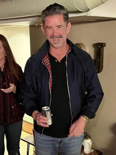 Customer photo review of Mens Classic Harrington Jacket - Navy