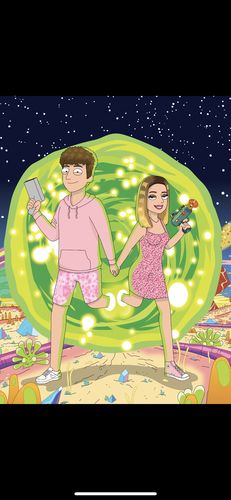 Customer photo review of 'Rick and Morty' Custom Portrait