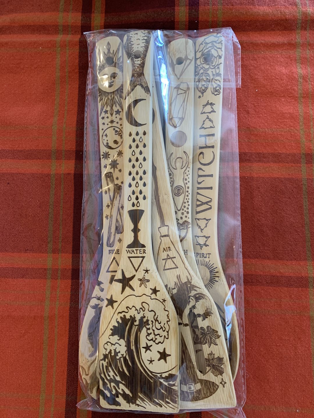Customer photo review of The 5 Elements Bamboo Large Kitchen Utensils Set