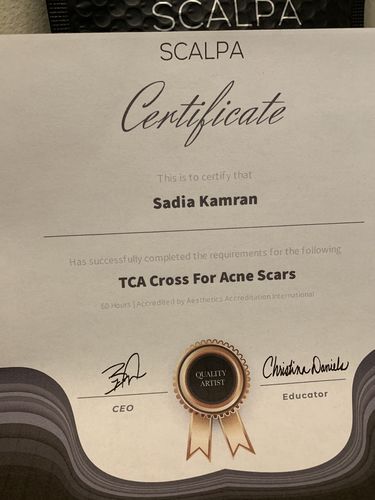 Customer photo review of TCA Cross Technique For Acne Mini Course