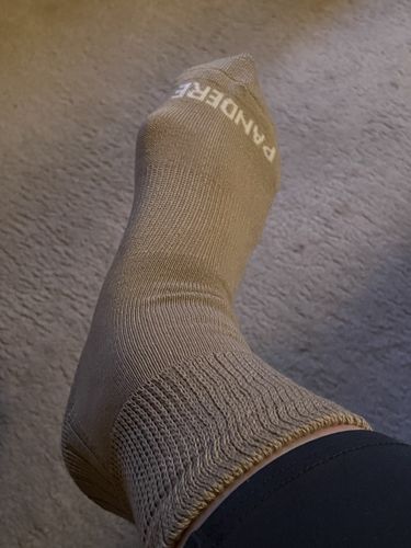 Customer photo review of PANDERE Ankle Socks with Relaxed Fit Tops - Bundle of 3 pair
