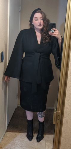 Customer photo review of Metropolis Suit Jacket in Black