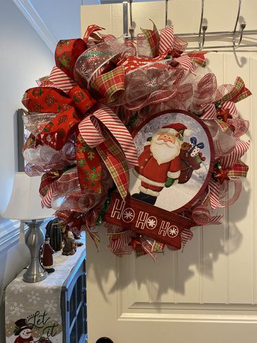 Customer photo review of 15"Wire,25"Oad-Pencil Work Wreath 18 Ties,Met Em Grn XX751106