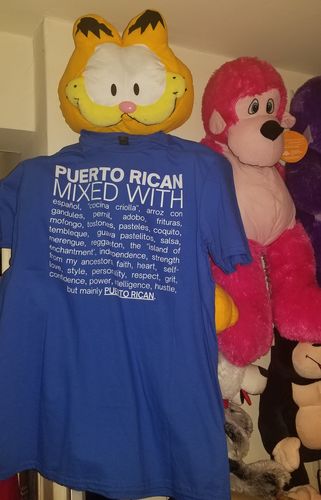 Customer photo review of Puerto Rican Mixed With "Mofongo & Reggaeton" T-Shirt