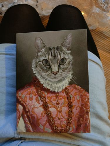 Customer photo review of The Duchess – Custom Vintage Pet Canvas