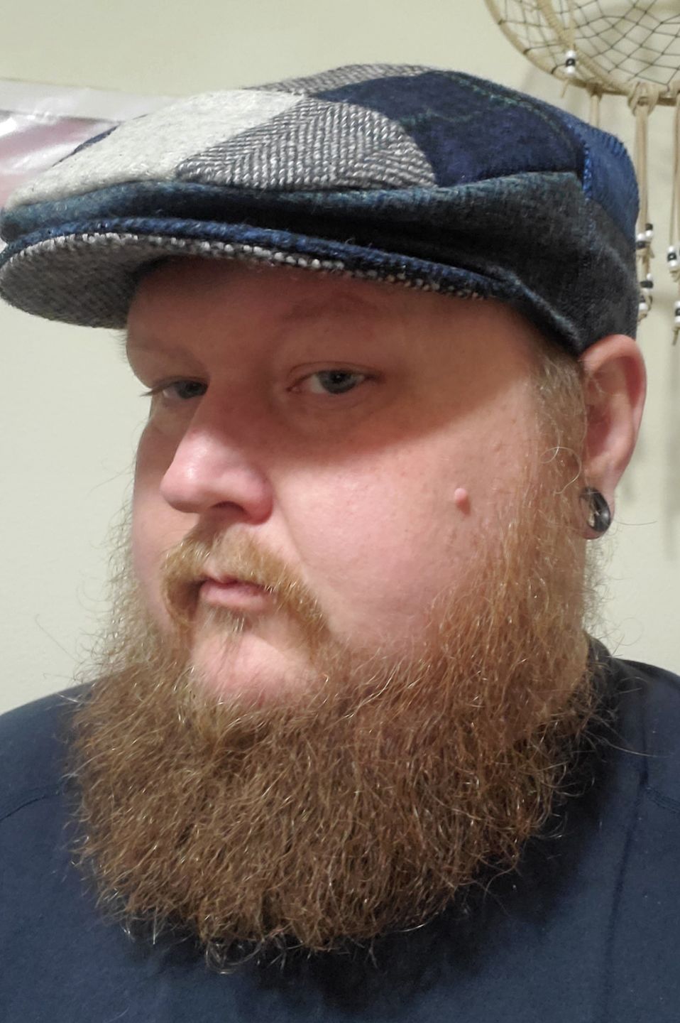 Customer photo review of Vintage Cap Patchwork Grey/Blue Tweed