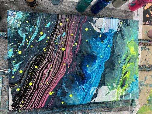 Customer photo review of Workshop: Acrylic Pouring / Einstieg ins Acrylgießen