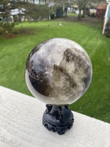 Customer photo review of HEAVY Smokey Citrine Sphere