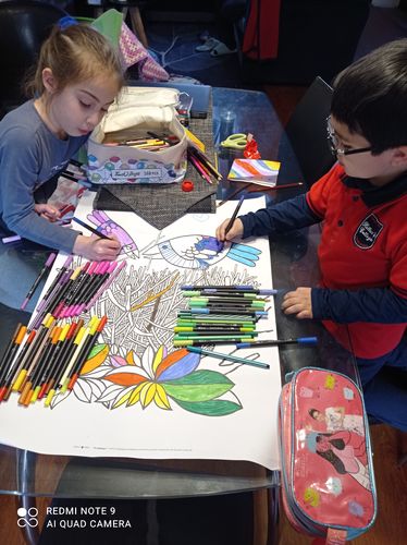 Customer photo review of Clásicos: Set de 3 láminas para pintar