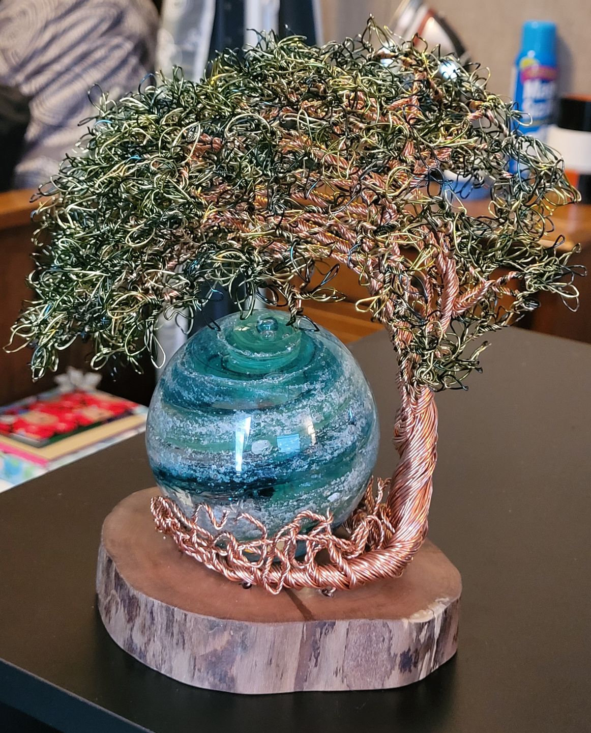 Customer photo review of Reading Tree Of Life with Tranquil Swirl Orb
