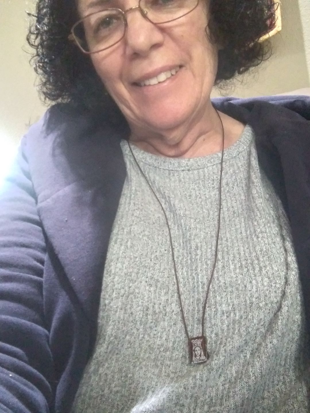 Customer photo review of Premium Brown Scapular, Brown & Cream, Our Lady of Mt. Carmel (Mini)