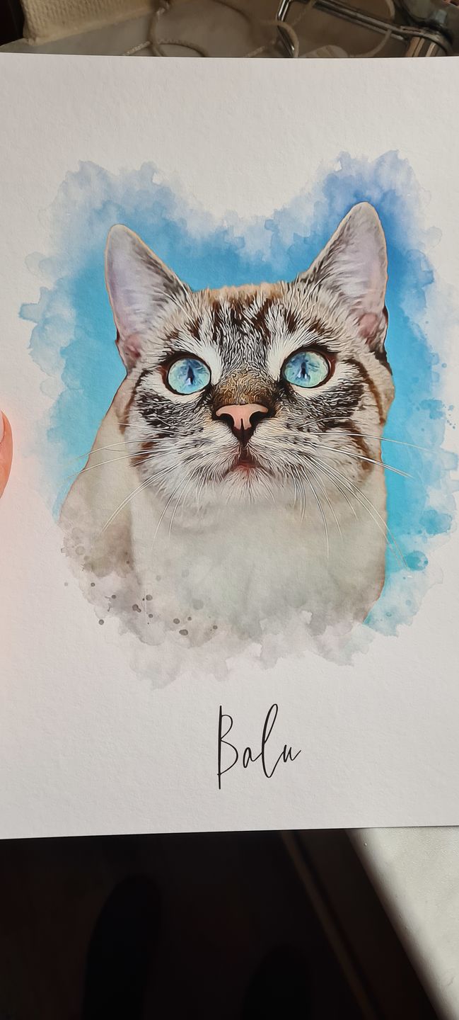 Customer photo review of Portrait deines Tieres im Wasserfarben-Stil