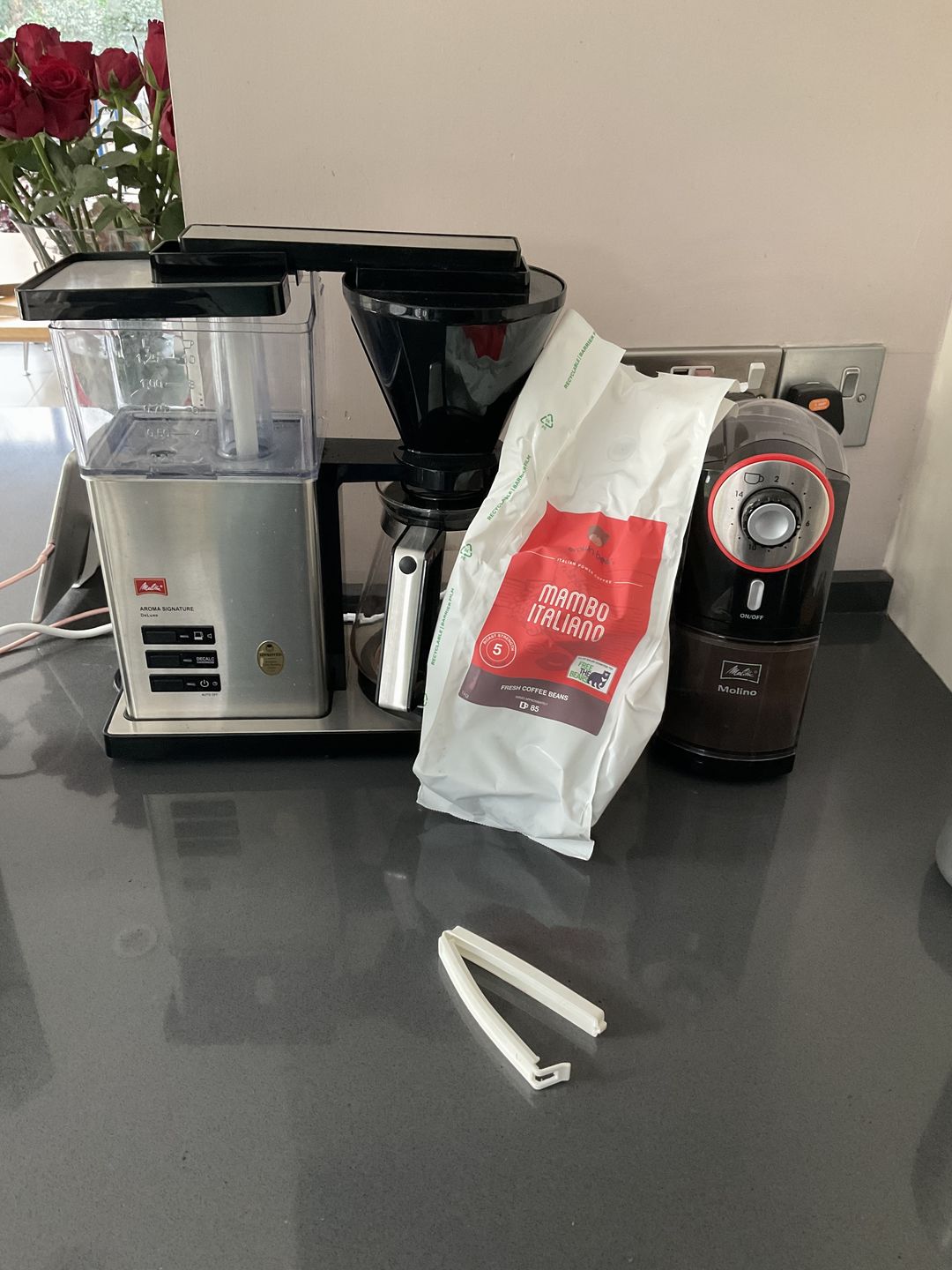 Customer photo review of Brown Bear Mambo Italiano Espresso Coffee, Strength 5, Dark Roast
