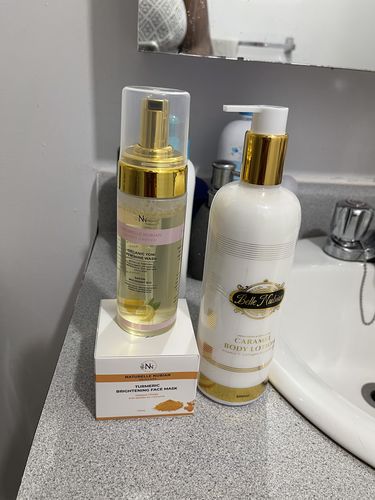 Customer photo review of Belle Nubian Caramel Body Lotion