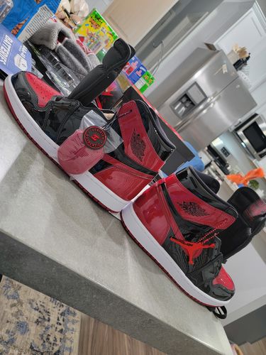 Customer photo review of Jordan 1 Reimagined Bred Early Pairs