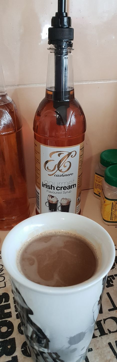 Customer photo review of Irish Cream Coffee Syrup