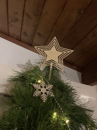 Customer photo review of Personalised Christmas Tree Topper