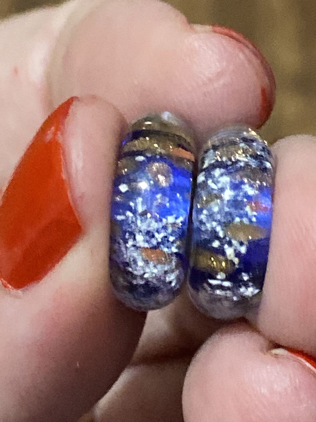 Customer photo review of Glass Cremation Bead - Pandora Compatible