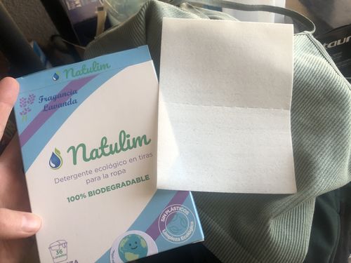 Customer photo review of Eco-Tiras de Detergente 40 lavados Natulim