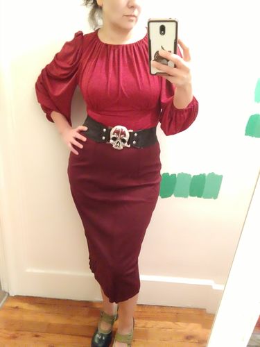 Customer photo review of The Salem Top in Oxblood