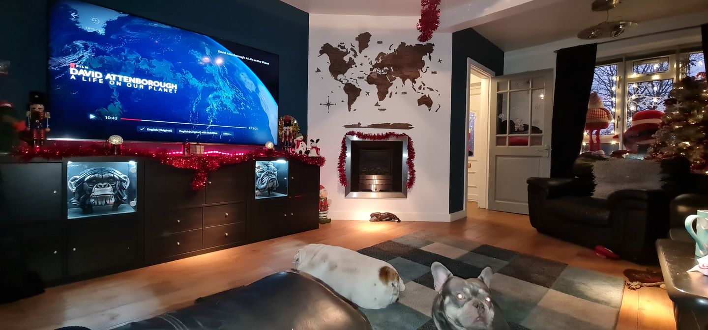Customer photo review of Mappa del Mondo 3D in Legno Noce Scuro