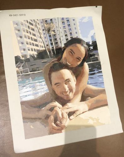 Customer photo review of Custom Paint By Numbers Kit - Upload Your Photo - Brush Set Included