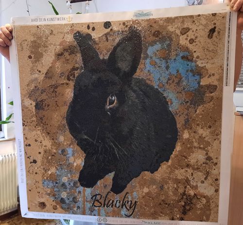 Customer photo review of Dein Wunschmotiv - als Diamond Painting  (eckige Steine)