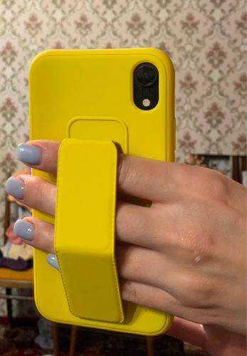 Customer photo review of Wrist Strap Yellow iPhone Case