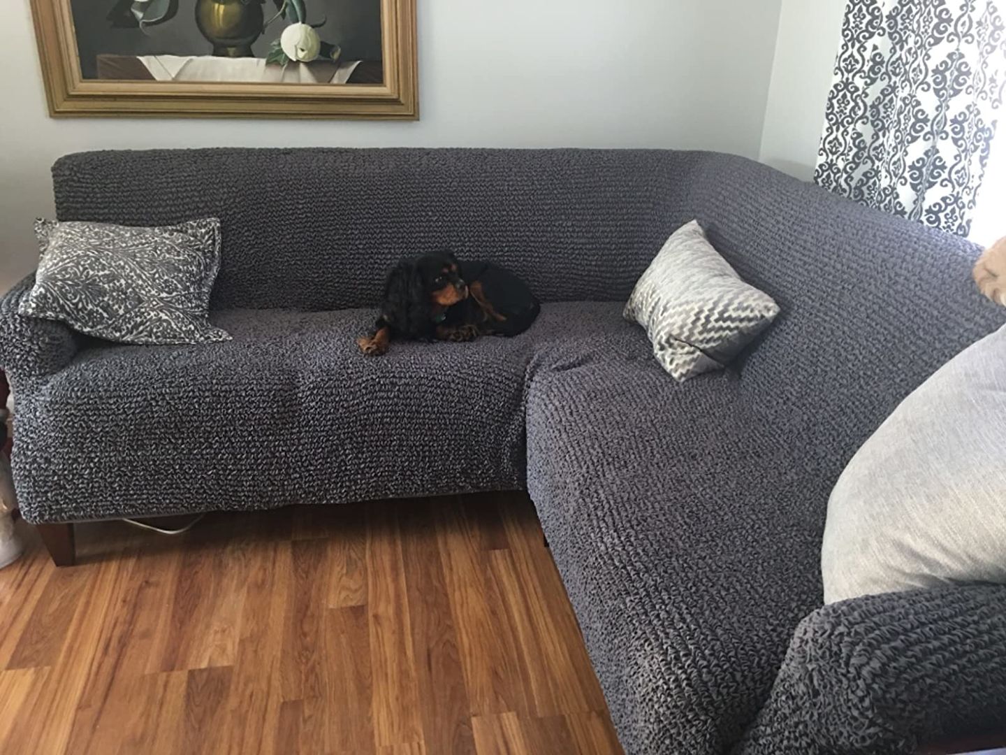 Customer photo review of Corner Sofa Slipcover, Comfort Collection