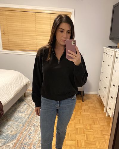 Customer photo review of Half Zip Sweatshirt