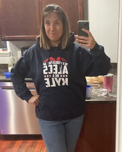 Customer photo review of In A World Full Of Alecs Be A Kyle Hoodie
