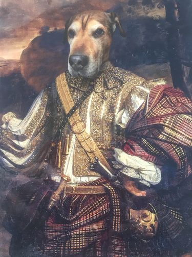 Customer photo review of The Hunter - Custom Vintage Pet Portrait