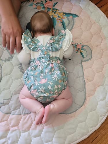 Customer photo review of Long Sleeve Flutter Bodysuit - White