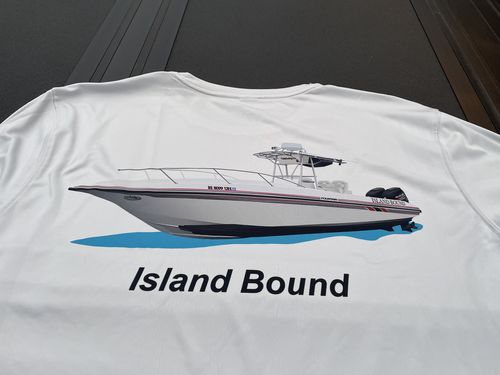 Customer photo review of Dri-Fit Custom Boat Shirts (Front & Back)