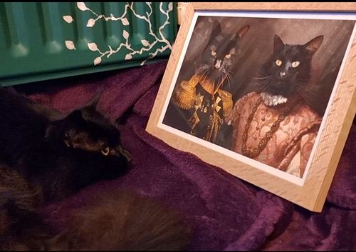 Customer photo review of The General & The Duchess  – Custom Vintage Pet Portrait