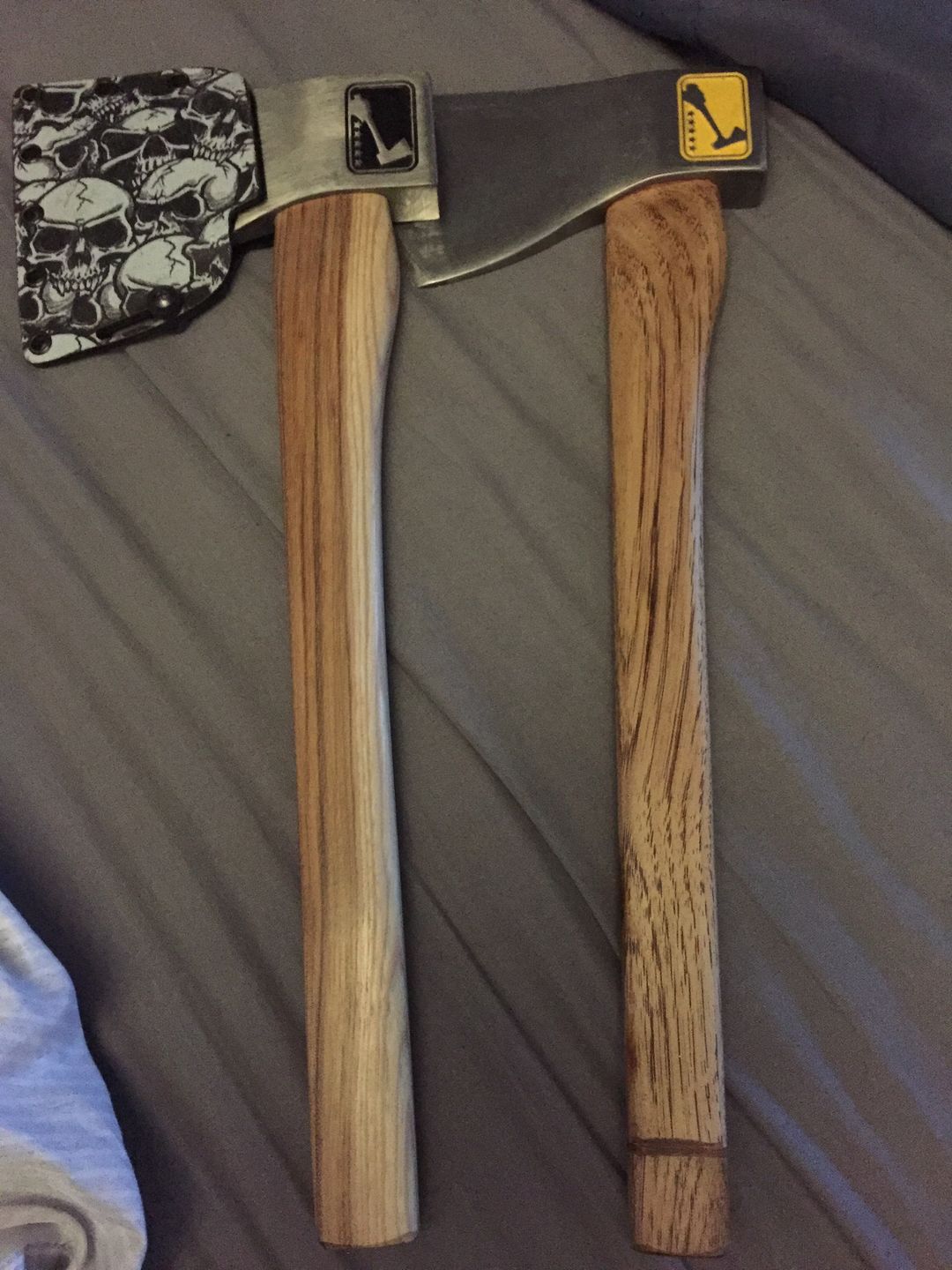Customer photo review of Ace of Spades Throwing Axe (3rd Generation)