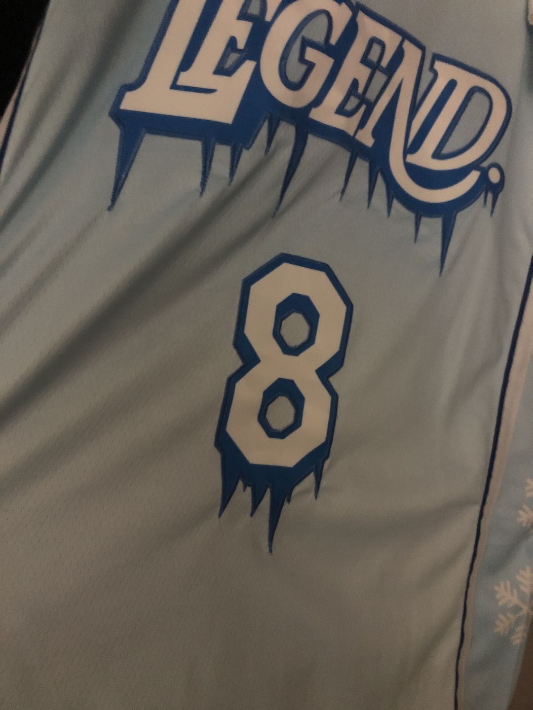 Customer photo review of Legend Icy Custom Basketball Jersey