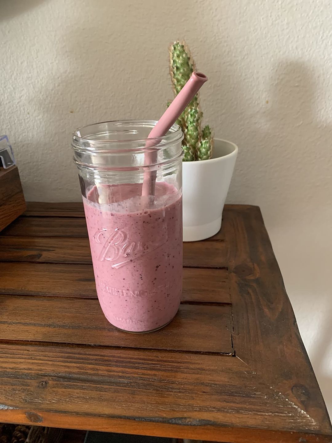 Customer photo review of Silicone straw set pack of 6 - Oak multi mix