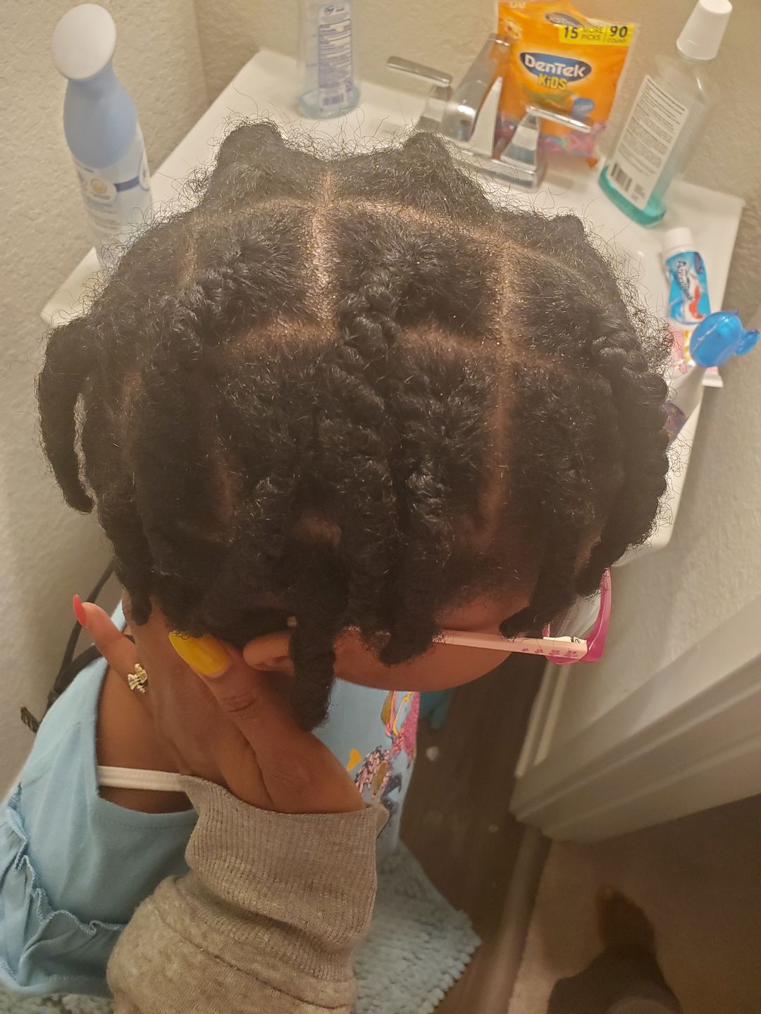 Customer photo review of Respected Roots Hair Moisturizer