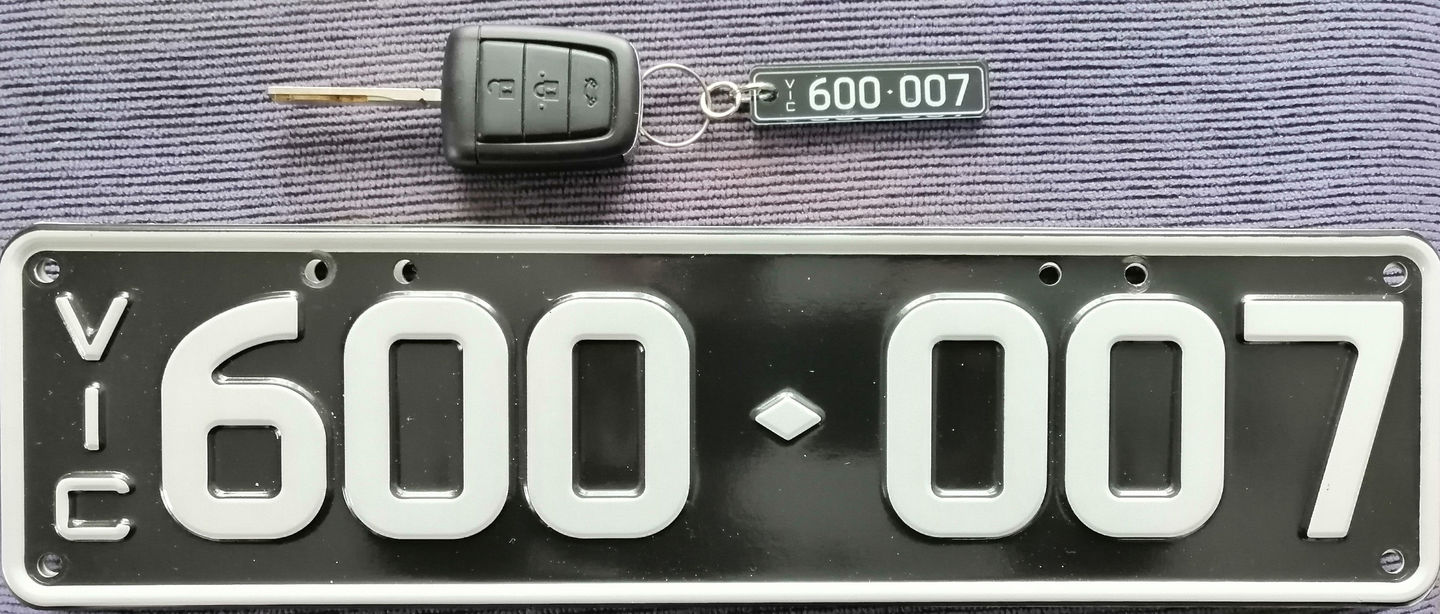 Customer photo review of VIC Classic Licence Plate Custom Keychain